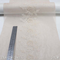 Five-color polyester thread soft bullet flower embroidery lace, accessories wholesale curtain mother lace