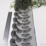 Multi-color unilateral silver silk antique leaf mesh embroidery, curtain sofa cushion lace lace accessories DIY