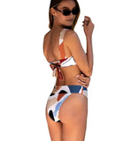 Swimwear New Bikini Solid Color European and American Sexy Split Swimwear Female Bikini [OEM]