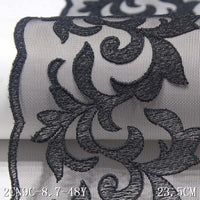 Black mesh polyester thread thorn embroidery lace, wholesale DIY accessories curtain sofa cushion accessories lace