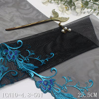 Multi-color unilateral antique flower mesh embroidery lace 17cm clothing home textile lace accessories