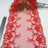 Red bilateral exquisite flower mesh embroidery lace, curtain sofa cushion lace lace accessories DIY