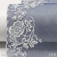 Dark blue polyester thread flower bilateral embroidery lace, accessories wholesale curtain sofa cushion clothing lace