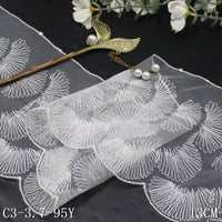 Multi-color unilateral silver silk antique leaf mesh embroidery, curtain sofa cushion lace lace accessories DIY