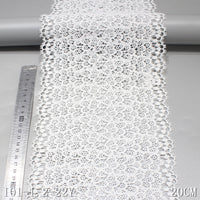 Manufacturer spot polyester light water-soluble embroidery white full-width spiral pattern dot embroidery furniture decorative edge textile lace