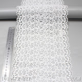 Manufacturer spot polyester light water-soluble embroidery white full-width spiral pattern dot embroidery furniture decorative edge textile lace