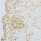 apricot unilateral antique flower mesh embroidery 20cm curtain sofa cushion lace lace accessories DIY