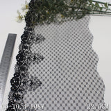 Black warp knitted mesh unilateral French water-soluble embroidery lace, curtain sofa cushion lace accessories