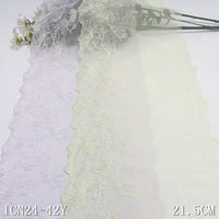 Two-color unilateral antique polyester thread flower mesh embroidery 21cm clothing home textile lace accessories