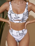 New Cross border Amazon Sexy High Waist Printed Bikini Women's Swimwear Wholesale by Manufacturers