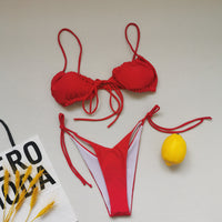 Cross border popular European and American swimwear bikini multi-color sexy split women's swimwear bikini wholesale [OEM]