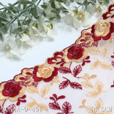 Two-color single-sided antique flower mesh embroidery lace, curtain 16cm lace lace accessories