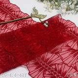 Full retro large flower mesh embroidery lace 21cm curtain sofa cushion lace accessories