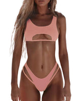 Popular Swimwear Multicolor European and American Sexy Bikini Solid Split Women's Swimwear Bikini [OEM]