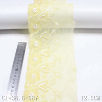 Two Specifications Yellow Polyester Thread Embroidery Lace, Accessories Wholesale Curtain Clothing Mom Textile Accessories