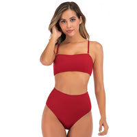 Swimsuit split swimwear European and American sexy bikini high waist swimsuit women's swimsuit wholesale [OEM]