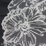 This white silver silk antique flower mesh embroidery 22cm clothing home textile lace lace accessories DIY