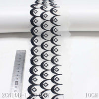 Spot unilateral black pattern 10cm wide embroidery curtain lace accessories wholesale home textile decoration accessories