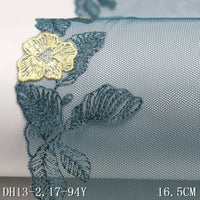 Two-color mesh yarn gradual change polyester thread flower embroidery lace, wholesale DIY accessories curtain sofa cushion lace