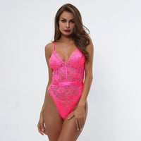 Summer new women&#039;s sexy lace eyelash sexy bra bottoming jumpsuit 4048