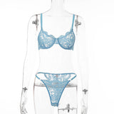 New eBay's popular European and American sexy lingerie set with steel band and lace 12925