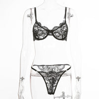 New eBay's popular European and American sexy lingerie set with steel band and lace 12925