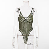 New lace mesh patchwork bodysuit gathers women's bodysuit 2978