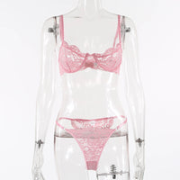 New eBay's popular European and American sexy lingerie set with steel band and lace 12925