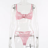 New eBay's popular European and American sexy lingerie set with steel band and lace 12925