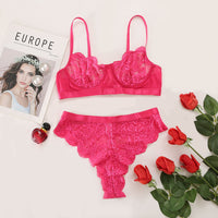 European station fashion foreign trade lace gathered sexy underwear female suit 13328