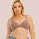 New unwired no-mark front buckle bra nude underwear boutique simple thin summer bra European and American