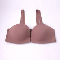 New unwired no-mark front buckle bra nude underwear boutique simple thin summer bra European and American