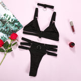 2023 European and American three-point sexy lingerie set 24644 in stock