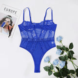 European new sexy and private lace in Europe and the United States See-through fun one-piece clothes 17201