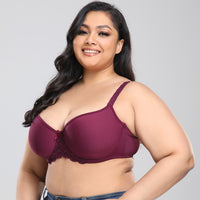 New smooth thin basic large size bra Europe and America underwear fat MM female big breasts show small goods.