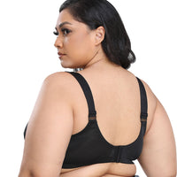 New European and American oversized wide shoulder strap ultra-thin underwired fat MM bra lace FG