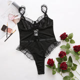 Funny underwear lace mesh lace lace open back one-piece female 23107