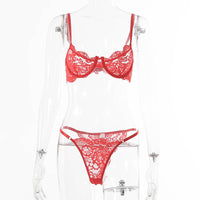 New eBay's popular European and American sexy lingerie set with steel band and lace 12925