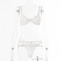 New eBay's popular European and American sexy lingerie set with steel band and lace 12925