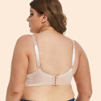 New basic glossy plus-size gathered bra with underwired non-marking European and American T-shirt underwear