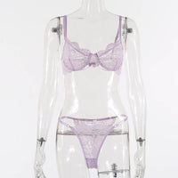 New eBay's popular European and American sexy lingerie set with steel band and lace 12925