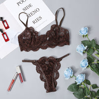 Foreign trade spot lace edge perspective Europe and America sexy sexy sexy lingerie suit women 14967 wholesale