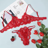 Foreign trade spot lace edge perspective Europe and America sexy sexy sexy lingerie suit women 14967 wholesale