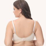 Ultra-thin large chest shows small cool milk silk large size bra basic style European and American full-cup bra underwear EDFH cup