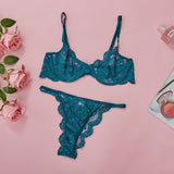 New eBay's popular European and American sexy lingerie set with steel band and lace 12925